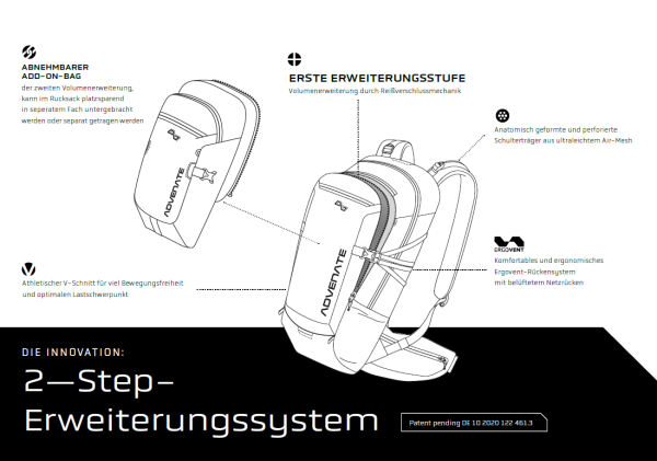 Advenate Symphony 8+2+4 Rucksack Pure Black
